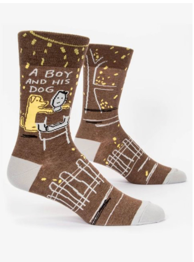 A BOY AND HIS DOG M-CREW SOCKS
