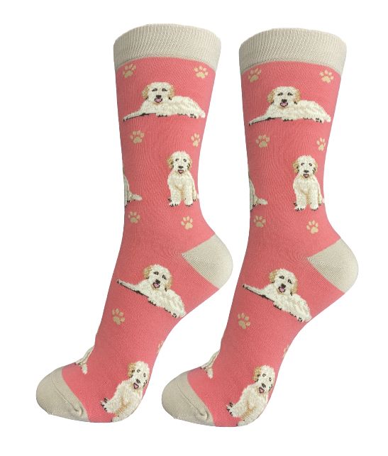 GOLDENDOODLE, PEACH HAPPY TAILS SOCKS