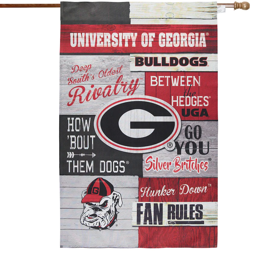 University of Georgia 2-Sided Fan Rules Linen House Flag